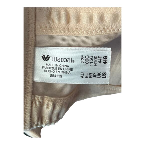 Wacoal bra 854119 Red Carpet Convertible strapless tan size 36DDD MISSING STRAPS - Picture 2 of 5
